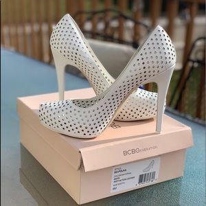 BCBG Gorgeous White Pump